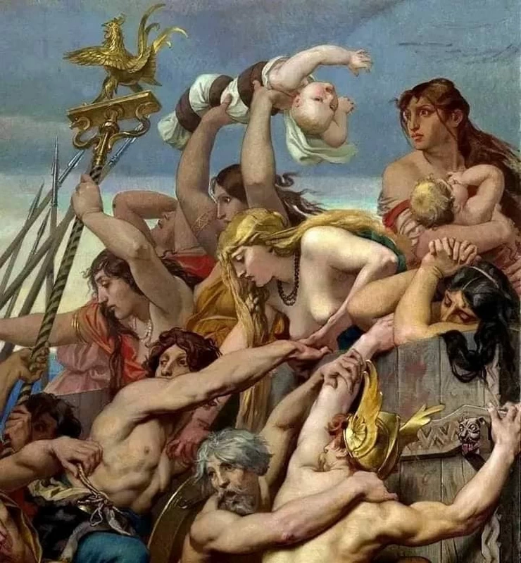 Pantheon - La battaglia di Tolbiac, Il voto di Clodoveo alla Battaglia di Tolbiac, dettaglio 2